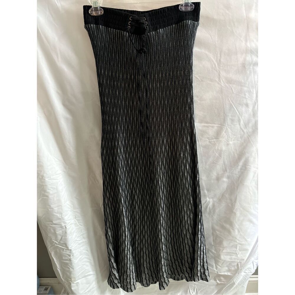 Laris Black/Grey women’s stretch maxi skirt Size Medium